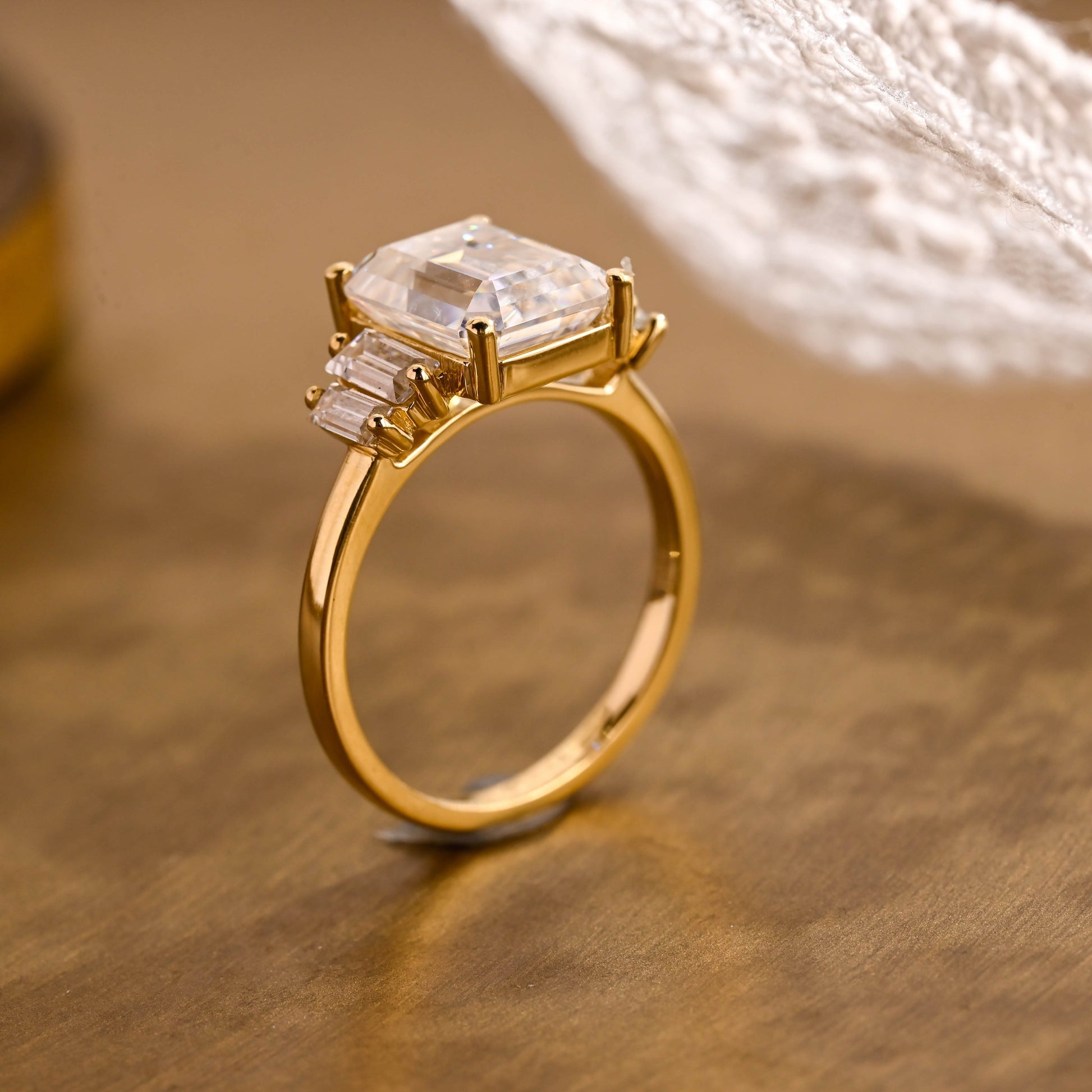 2 CT Round Three Stones Lab Grown Diamond Engagement Ring