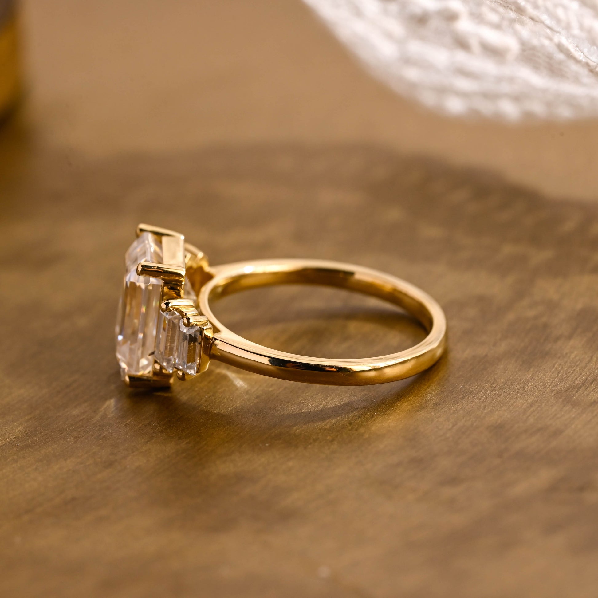 2 CT Round Three Stones Lab Grown Diamond Engagement Ring