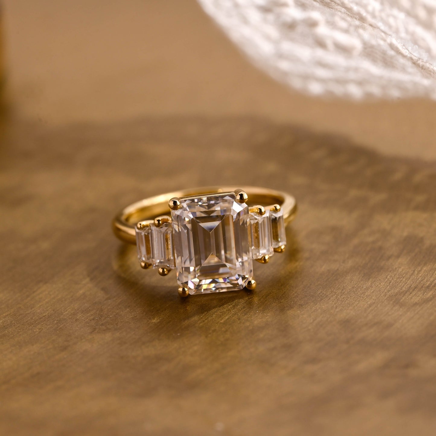 2 CT Round Three Stones Lab Grown Diamond Engagement Ring