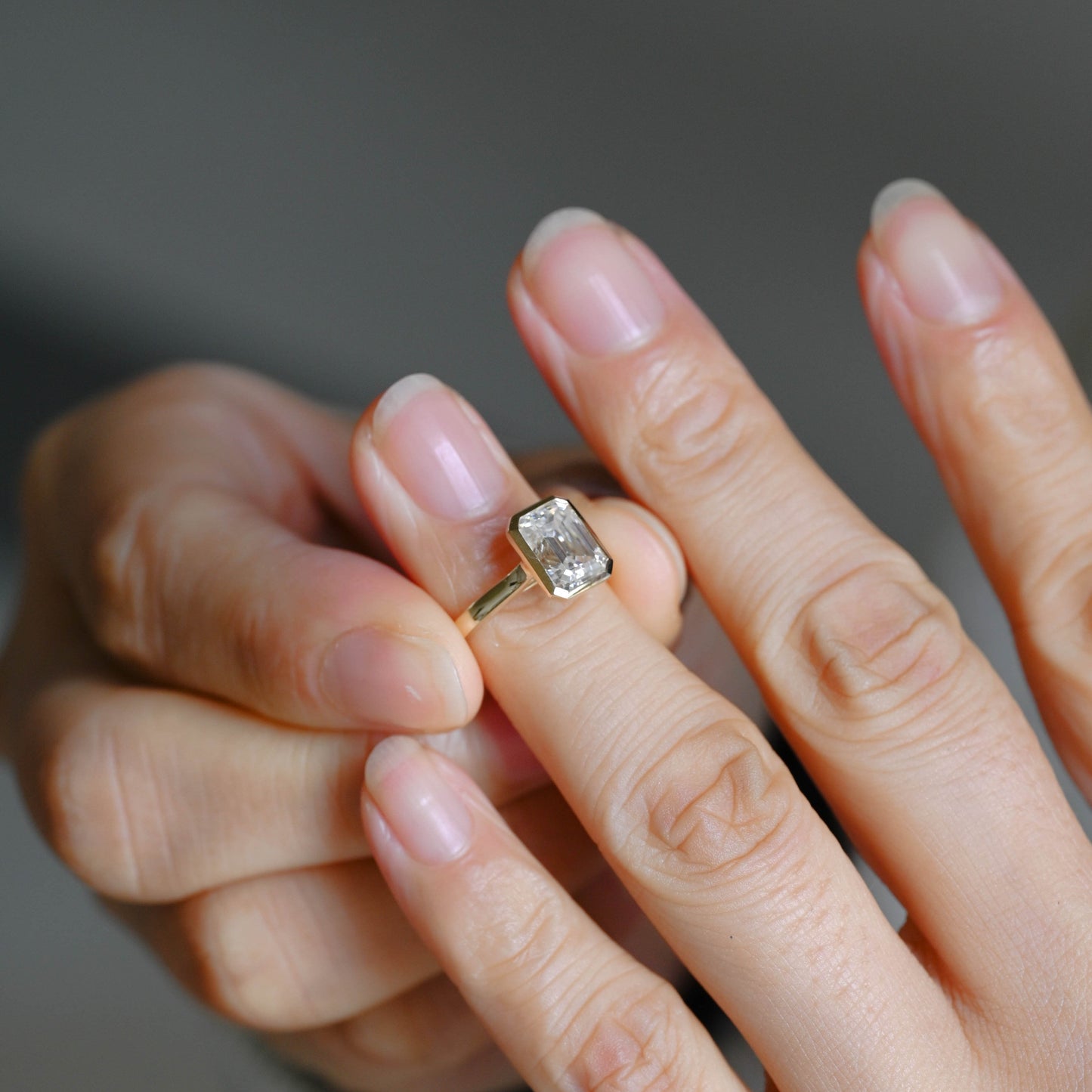 2 CT Round Three Stones Lab Grown Diamond Engagement Ring