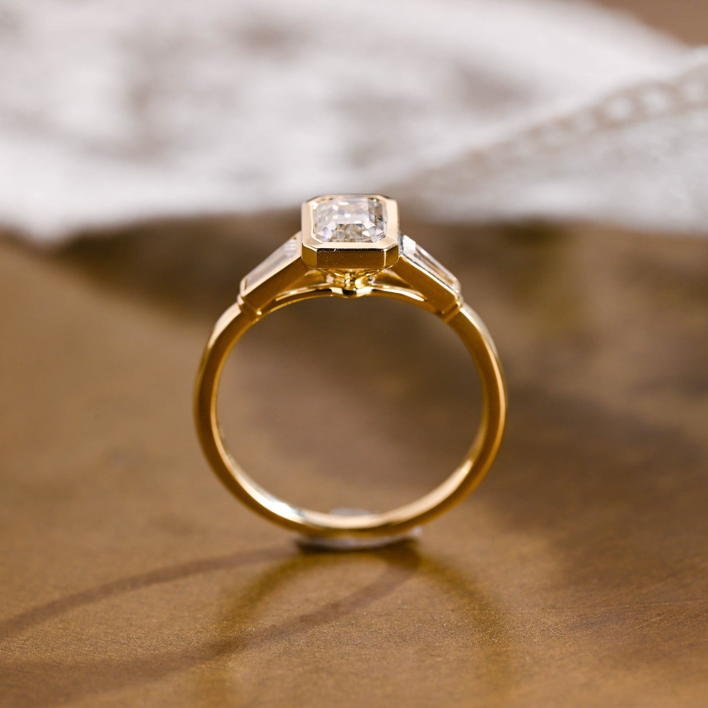 2 CT Round Three Stones Lab Grown Diamond Engagement Ring