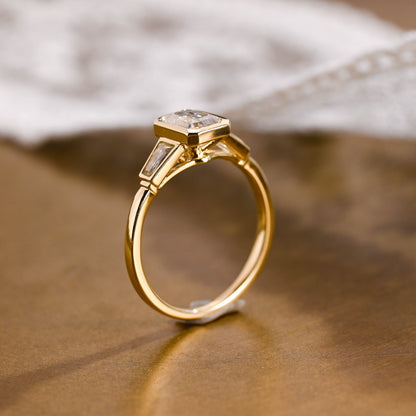 2 CT Round Three Stones Lab Grown Diamond Engagement Ring