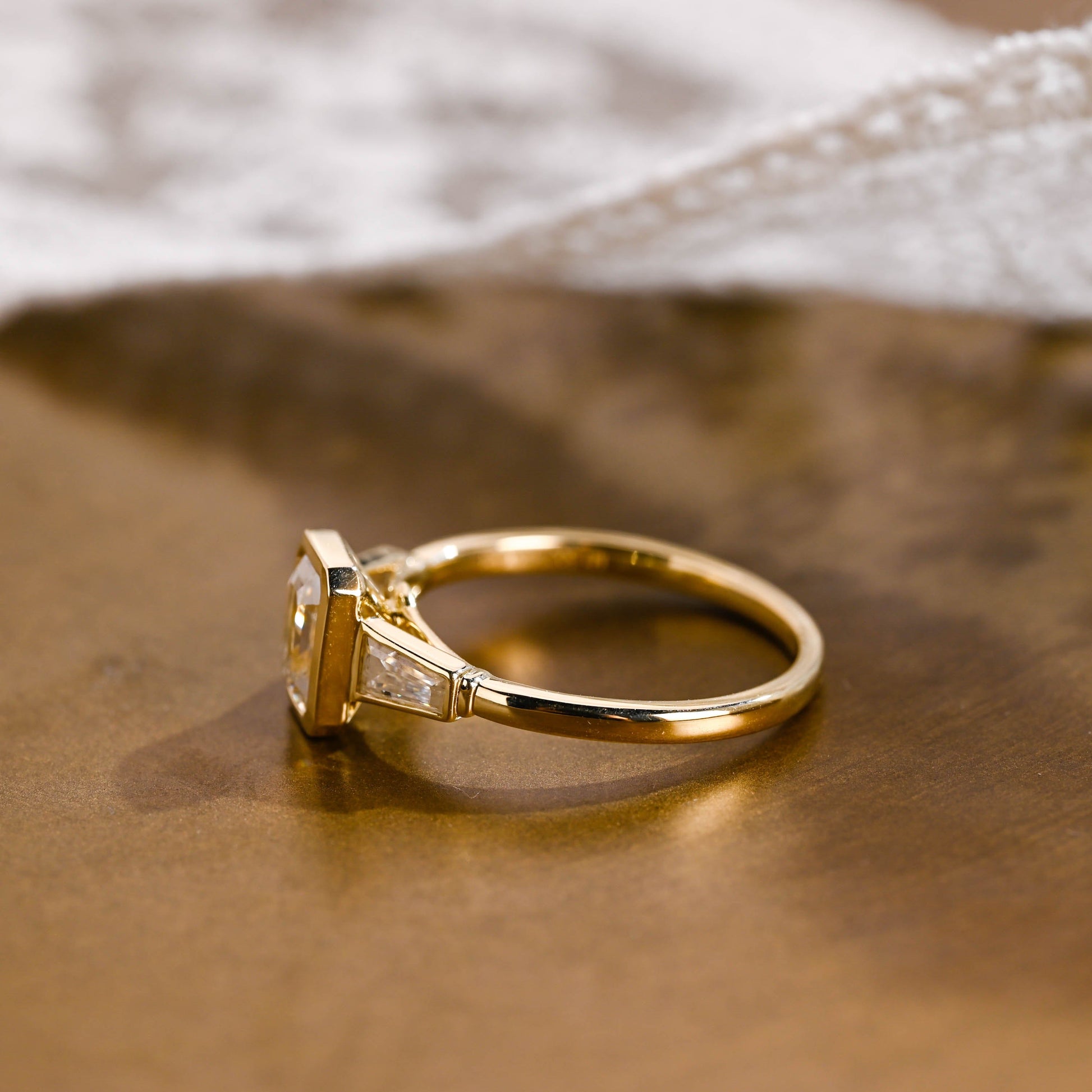 2 CT Round Three Stones Lab Grown Diamond Engagement Ring
