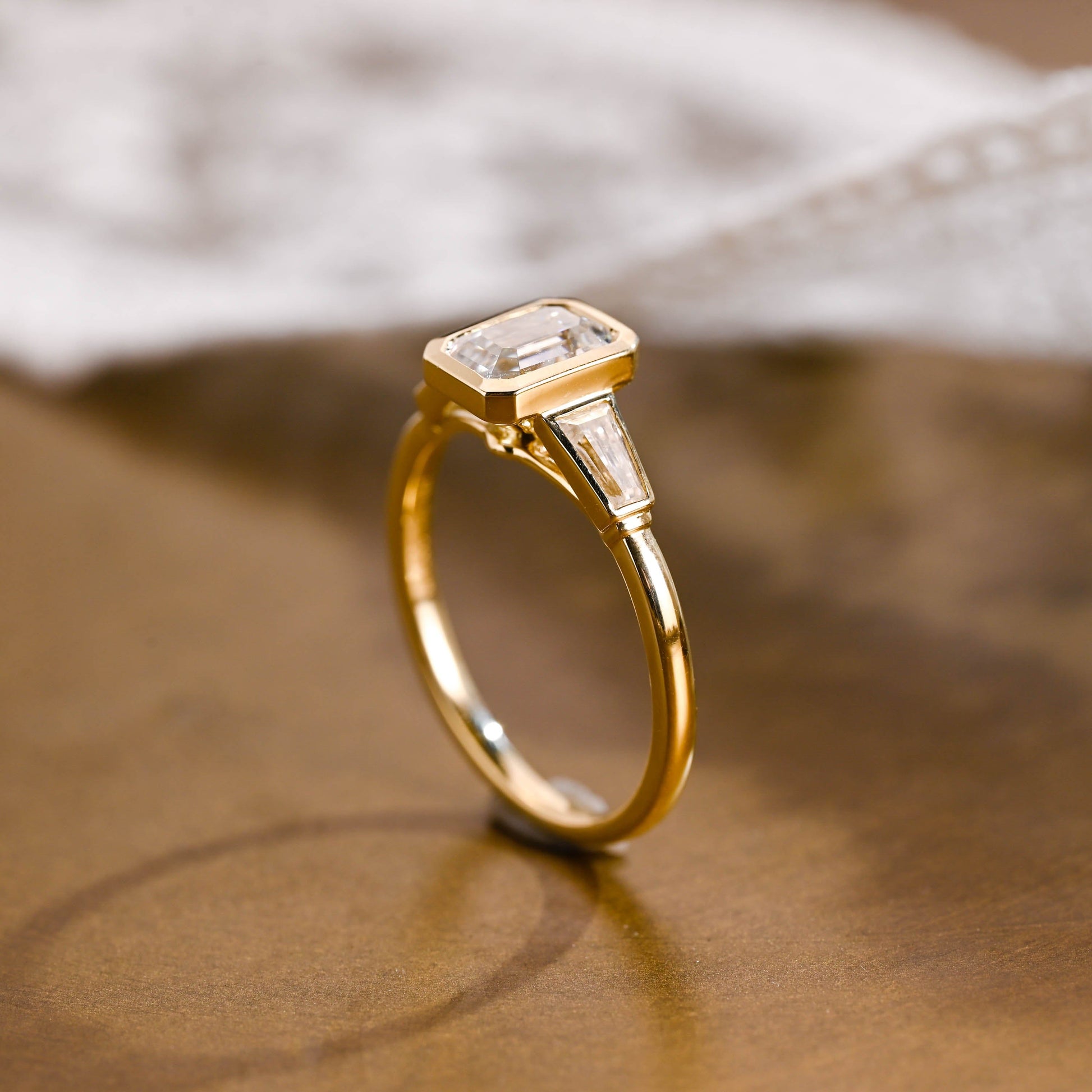 2 CT Round Three Stones Lab Grown Diamond Engagement Ring