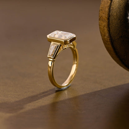 2 CT Round Three Stones Lab Grown Diamond Engagement Ring