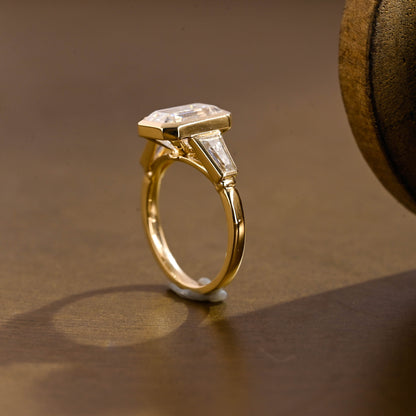 2 CT Round Three Stones Lab Grown Diamond Engagement Ring
