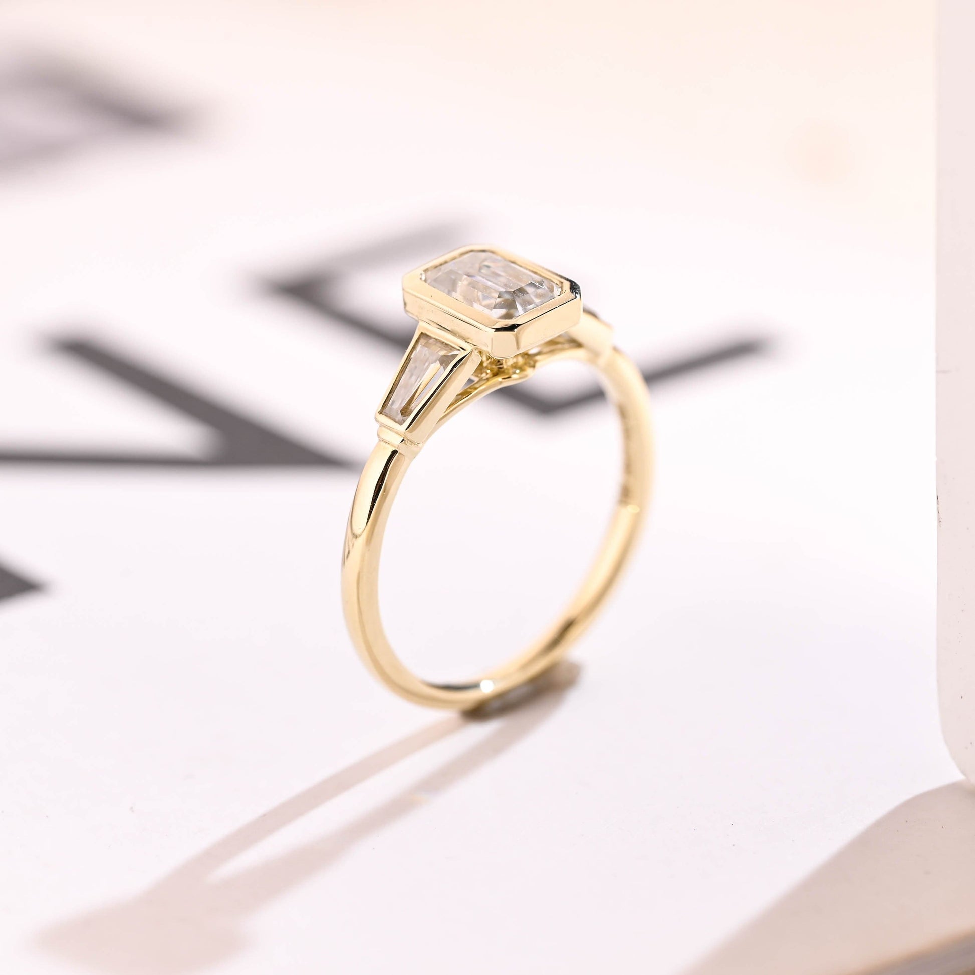 2 CT Round Three Stones Lab Grown Diamond Engagement Ring