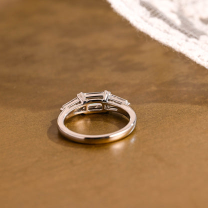2 CT Round Three Stones Lab Grown Diamond Engagement Ring