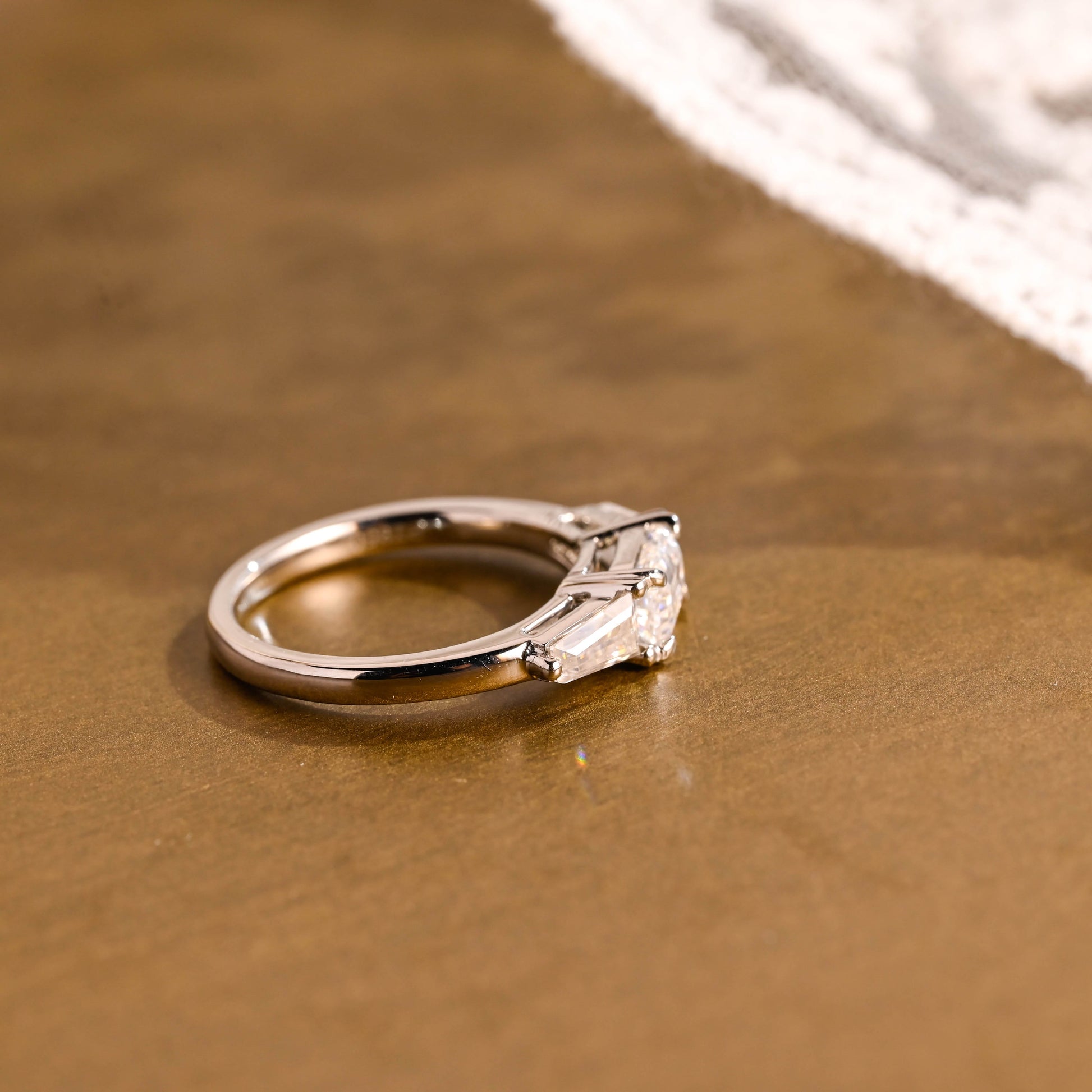 2 CT Round Three Stones Lab Grown Diamond Engagement Ring
