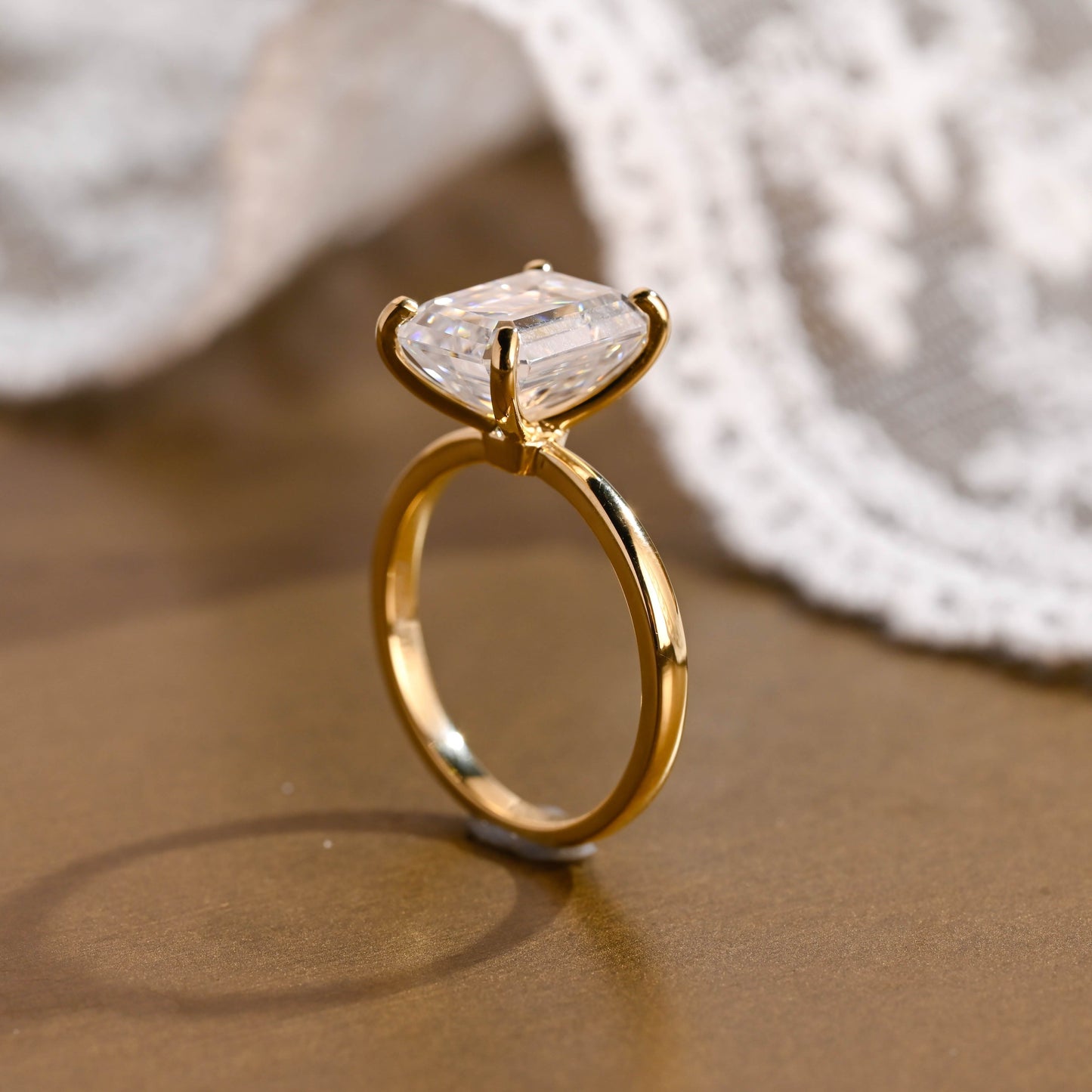 2 CT Round Three Stones Lab Grown Diamond Engagement Ring