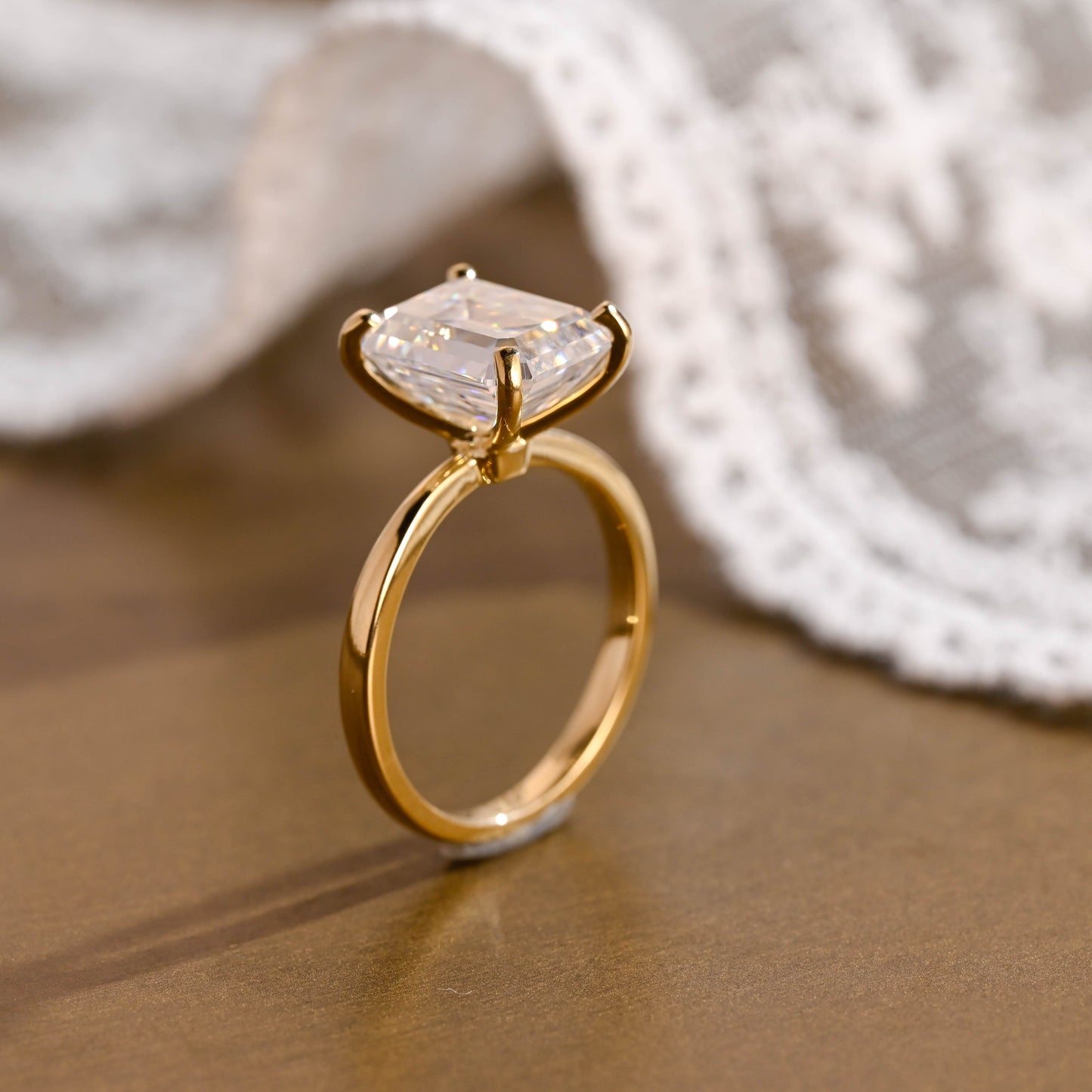 2 CT Round Three Stones Lab Grown Diamond Engagement Ring