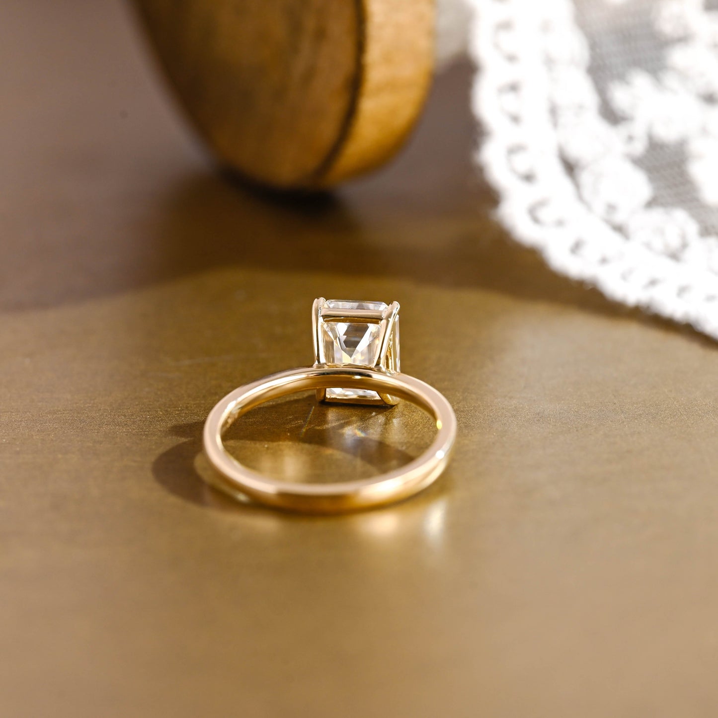 2 CT Round Three Stones Lab Grown Diamond Engagement Ring