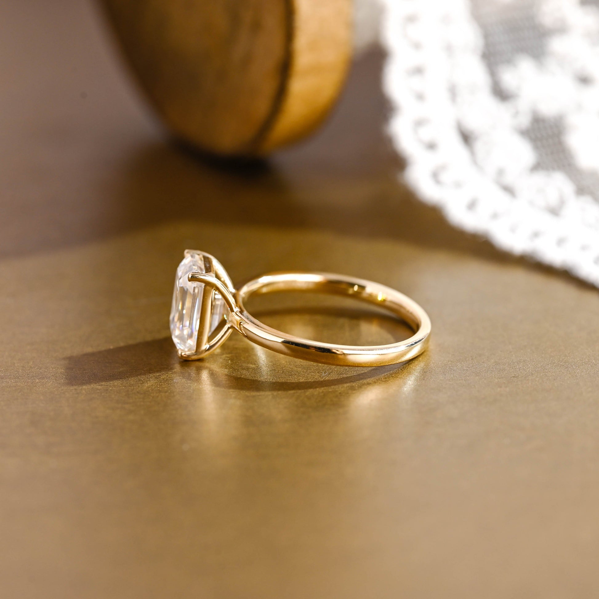 2 CT Round Three Stones Lab Grown Diamond Engagement Ring