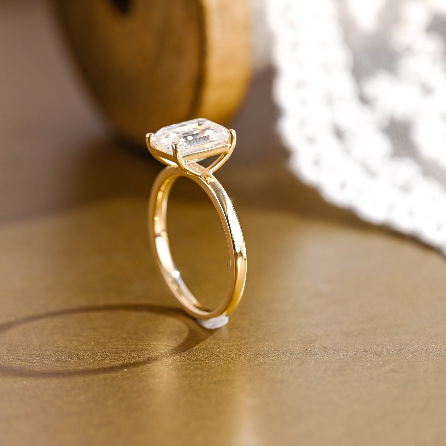2 CT Round Three Stones Lab Grown Diamond Engagement Ring