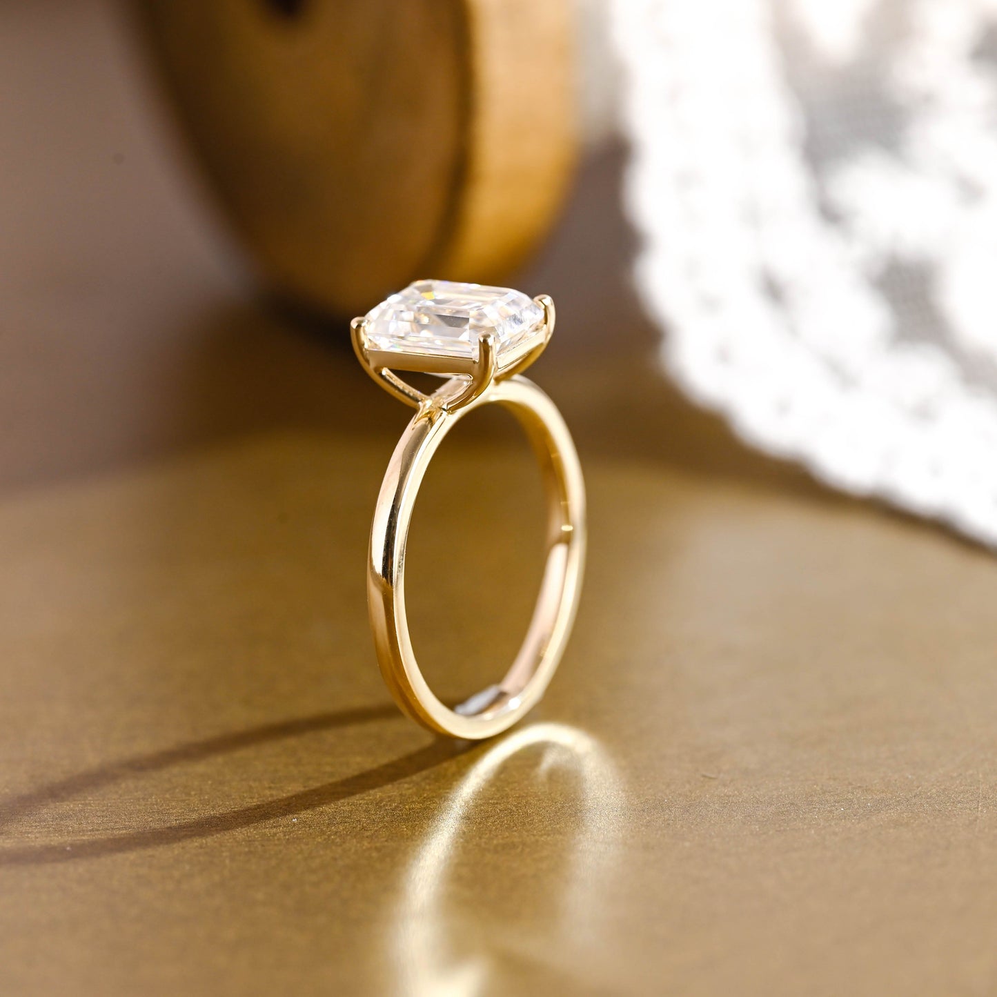 2 CT Round Three Stones Lab Grown Diamond Engagement Ring