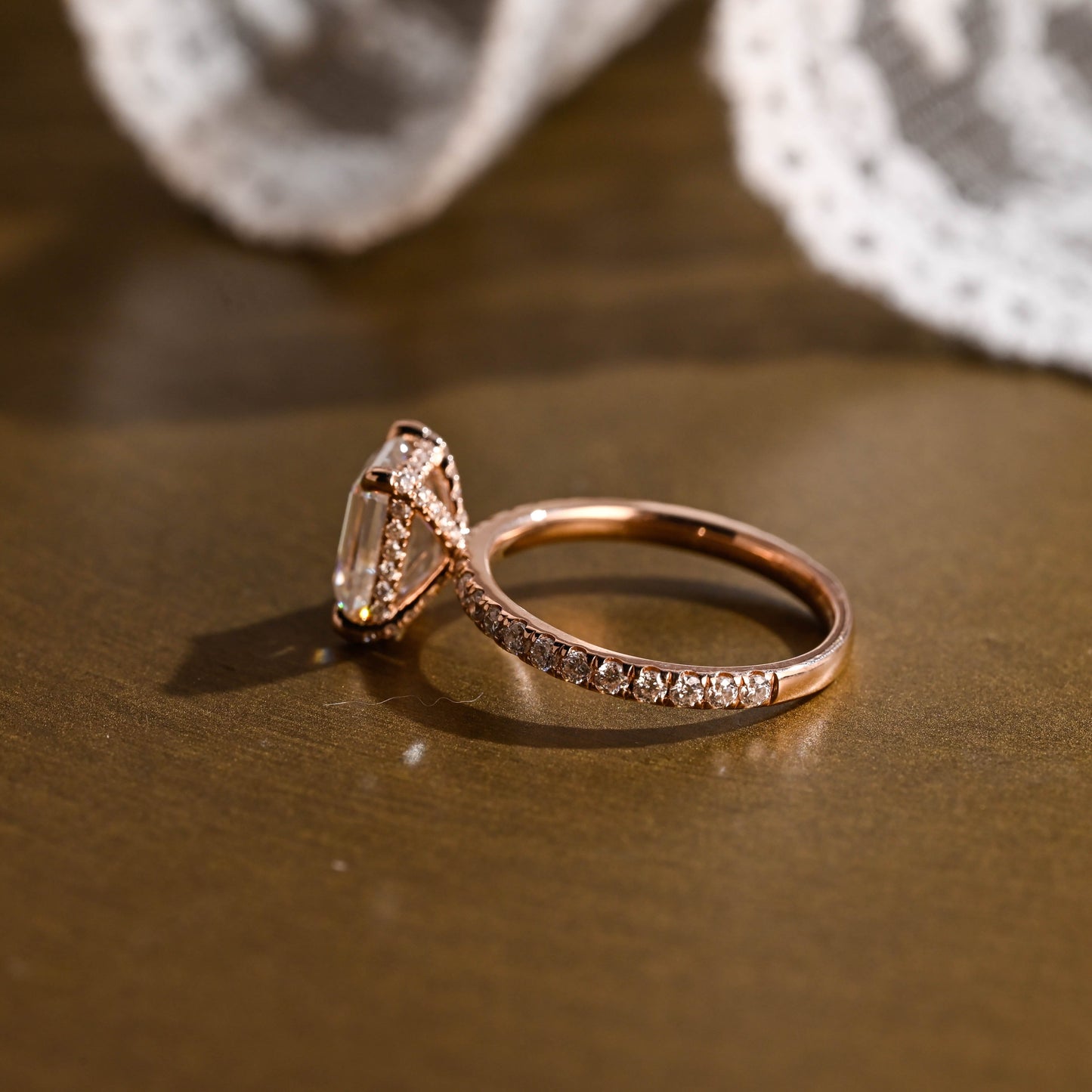 2 CT Round Three Stones Lab Grown Diamond Engagement Ring