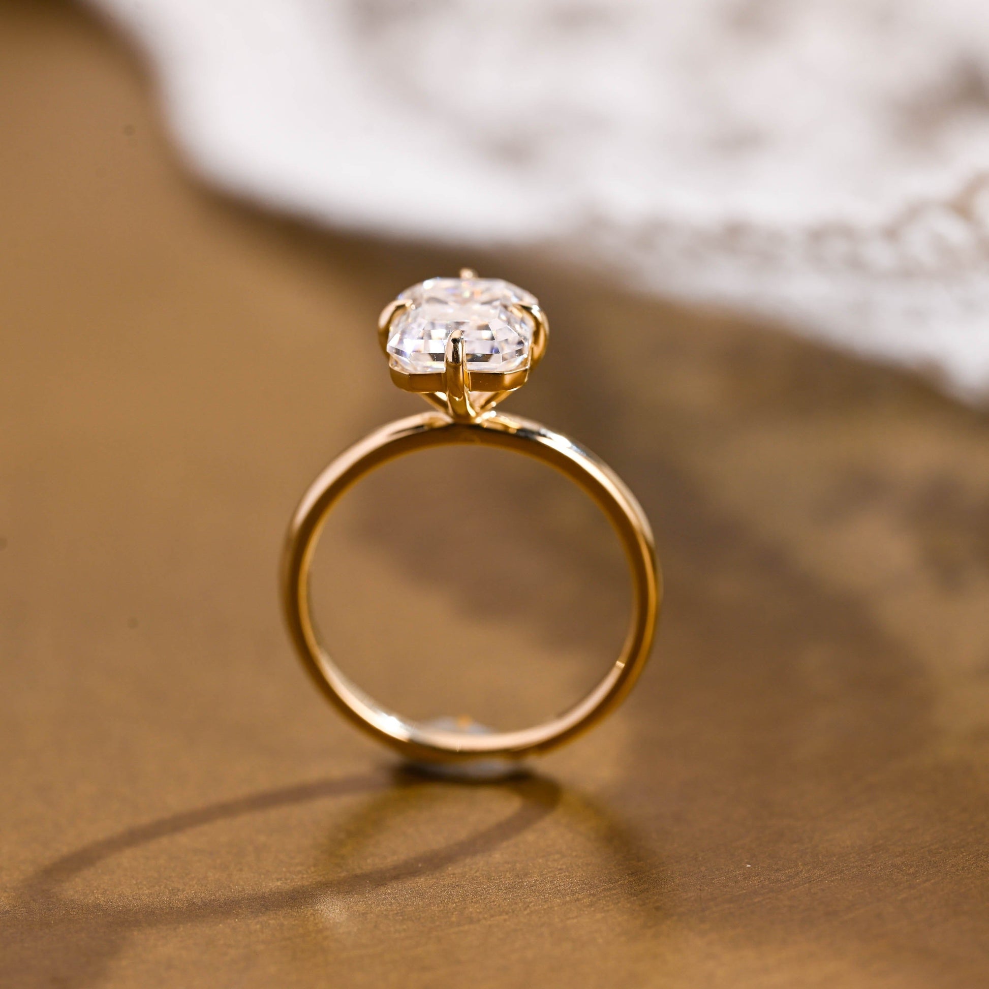 2 CT Round Three Stones Lab Grown Diamond Engagement Ring