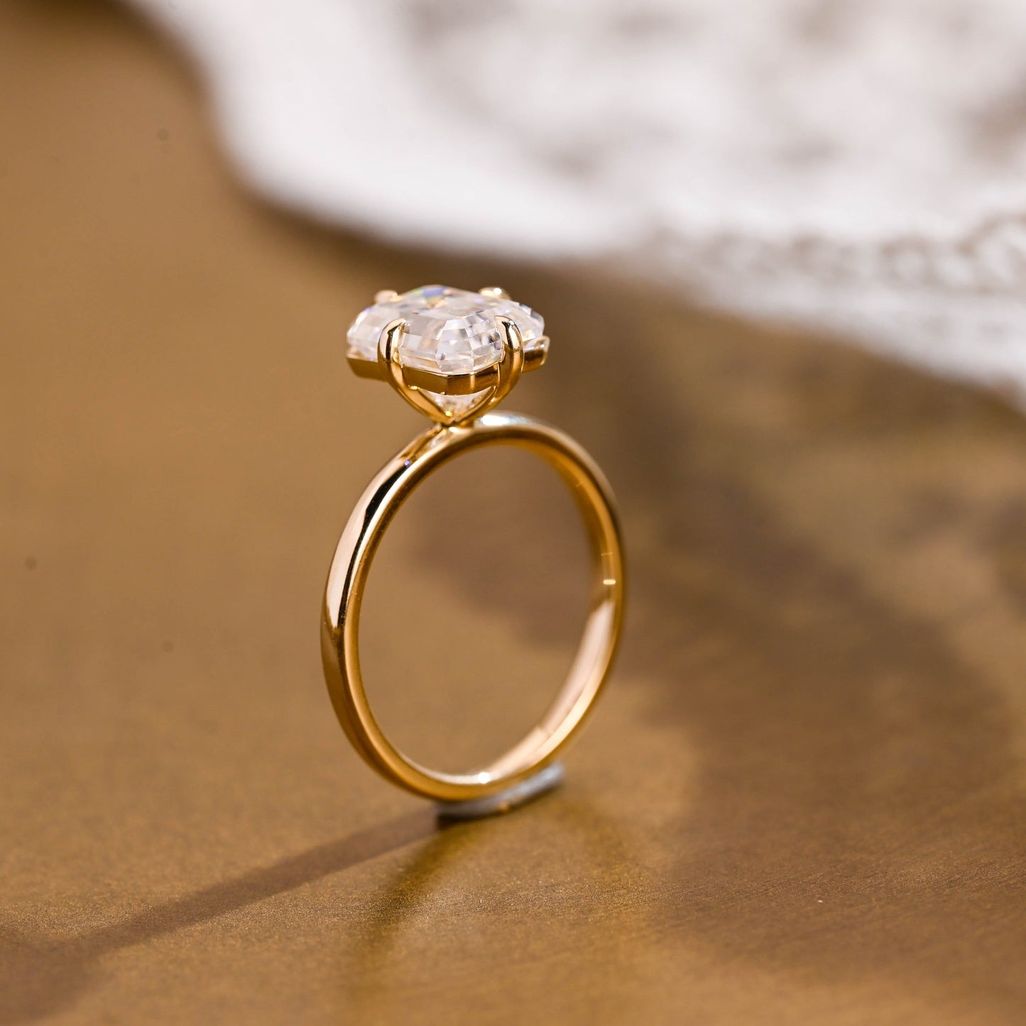 2 CT Round Three Stones Lab Grown Diamond Engagement Ring