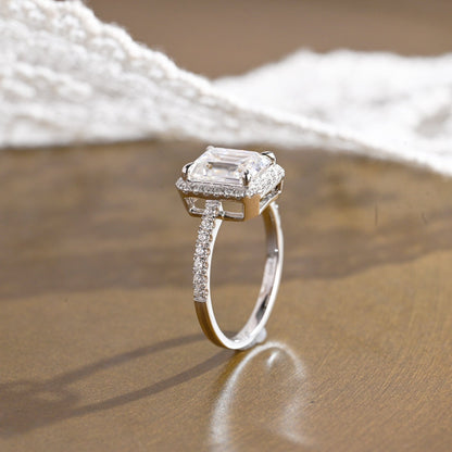 2 CT Round Three Stones Lab Grown Diamond Engagement Ring