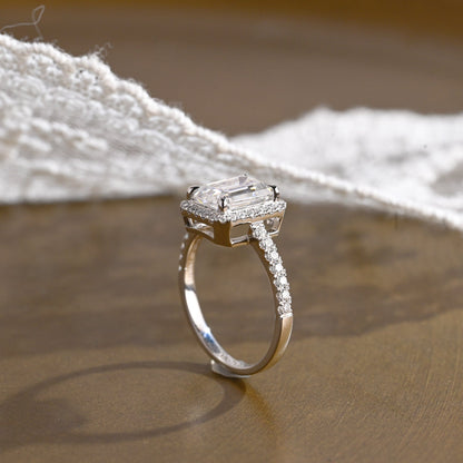2 CT Round Three Stones Lab Grown Diamond Engagement Ring