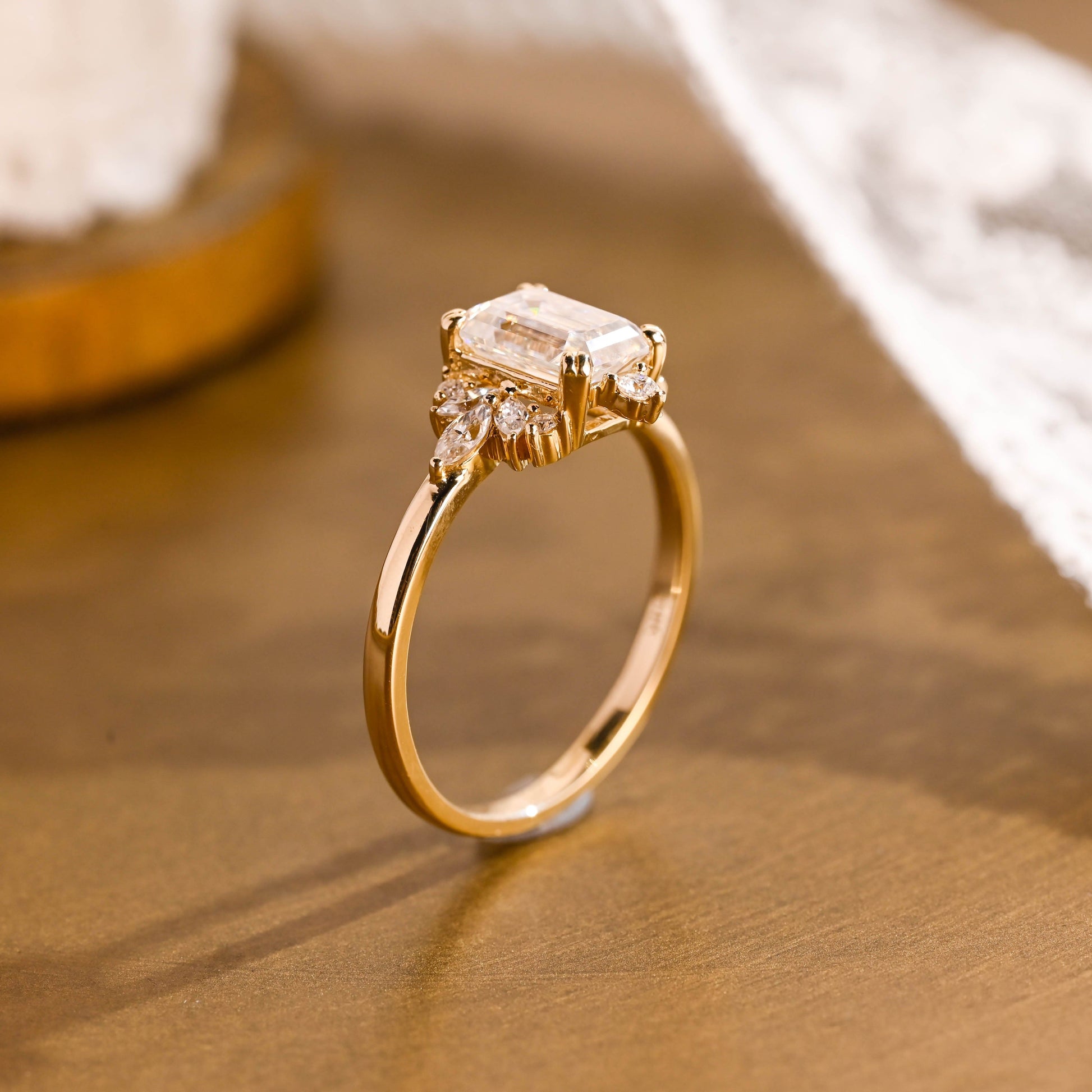 2 CT Round Three Stones Lab Grown Diamond Engagement Ring