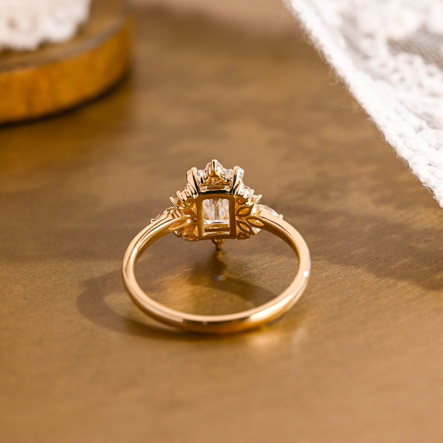 2 CT Round Three Stones Lab Grown Diamond Engagement Ring