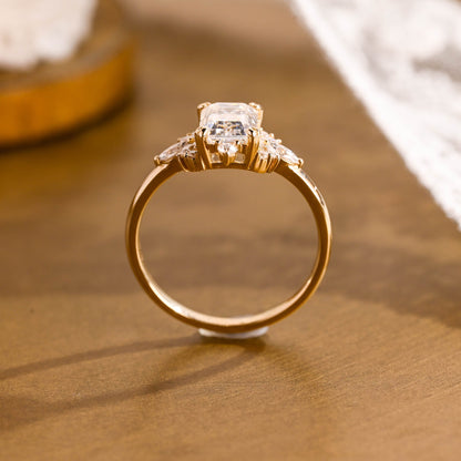 2 CT Round Three Stones Lab Grown Diamond Engagement Ring