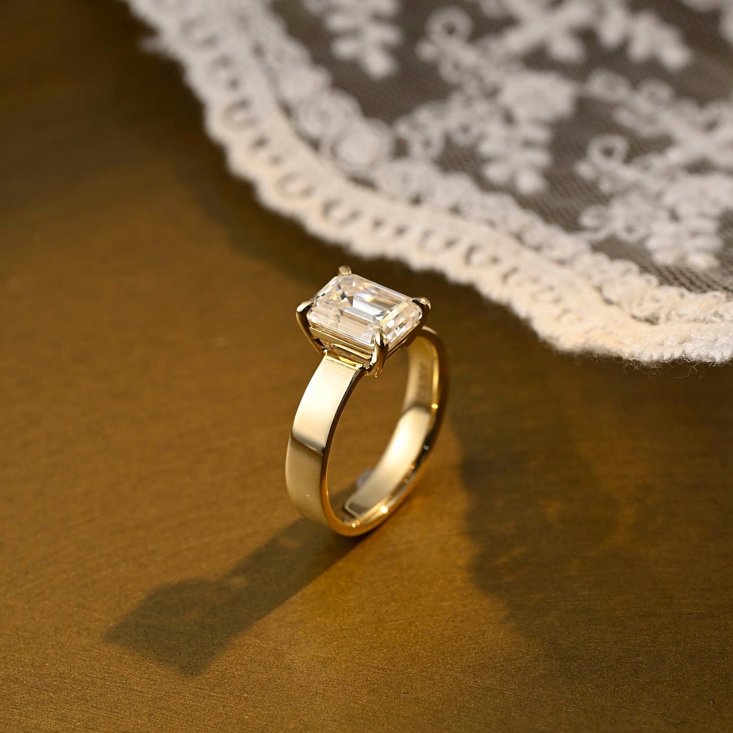 2 CT Round Three Stones Lab Grown Diamond Engagement Ring