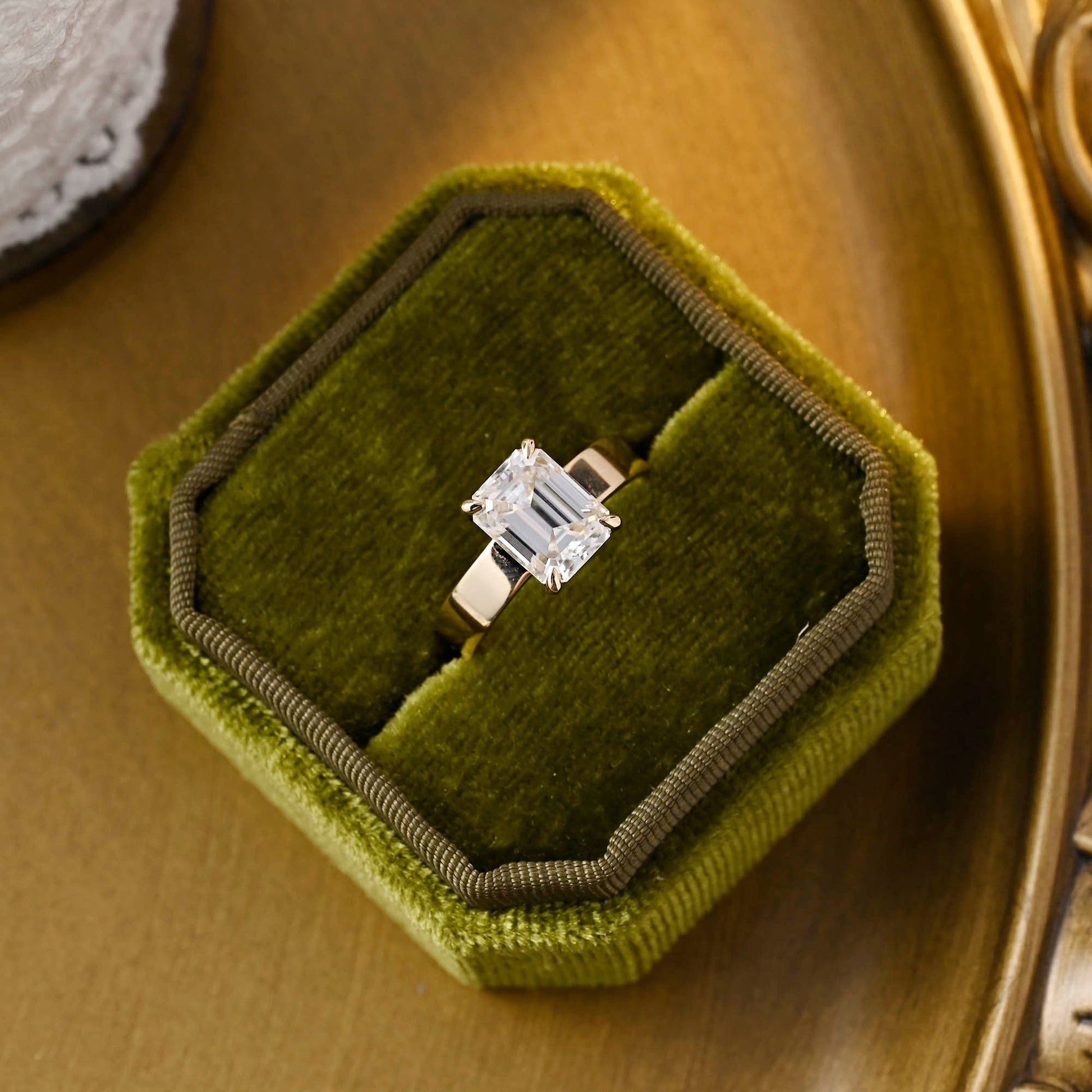 2 CT Round Three Stones Lab Grown Diamond Engagement Ring