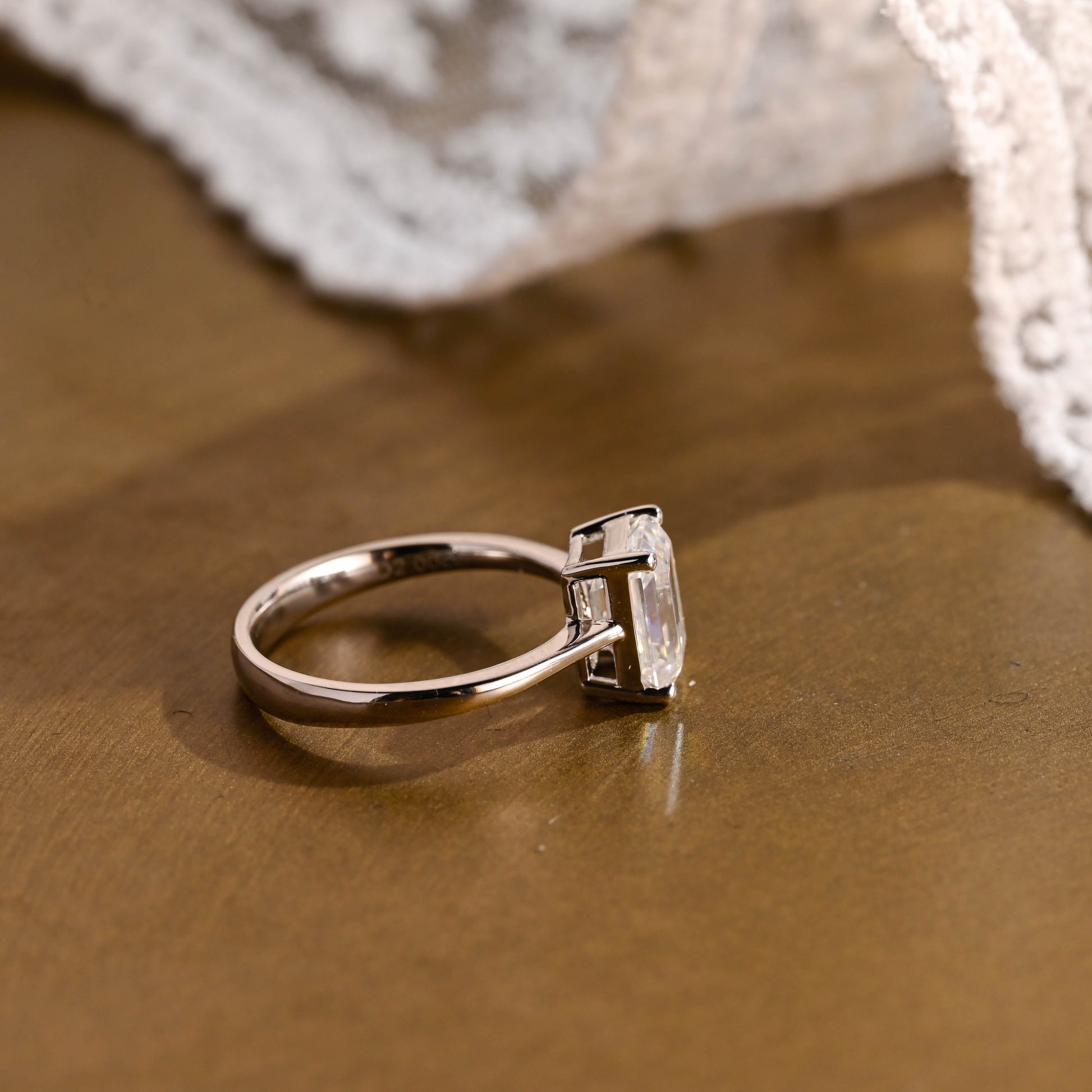 2 CT Round Three Stones Lab Grown Diamond Engagement Ring