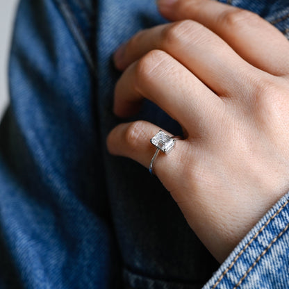 2 CT Round Three Stones Lab Grown Diamond Engagement Ring