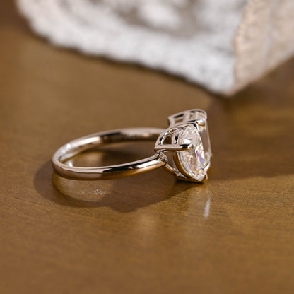 2 CT Round Three Stones Lab Grown Diamond Engagement Ring
