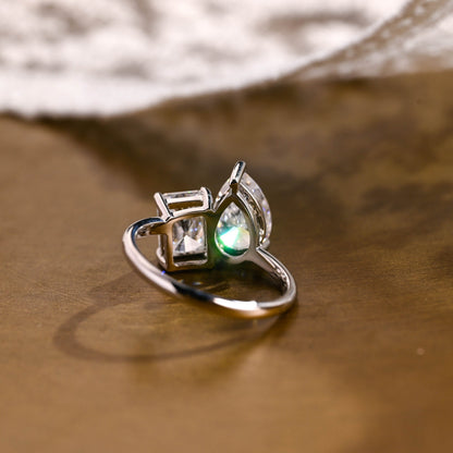2 CT Round Three Stones Lab Grown Diamond Engagement Ring