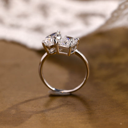 2 CT Round Three Stones Lab Grown Diamond Engagement Ring