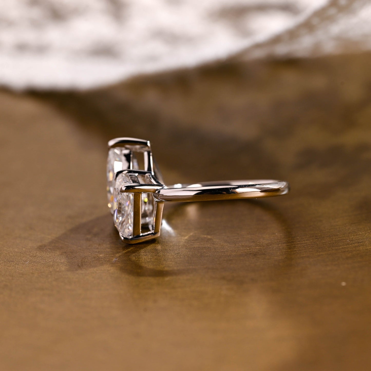2 CT Round Three Stones Lab Grown Diamond Engagement Ring