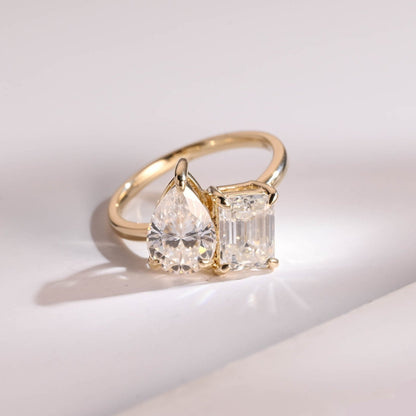 2 CT Round Three Stones Lab Grown Diamond Engagement Ring