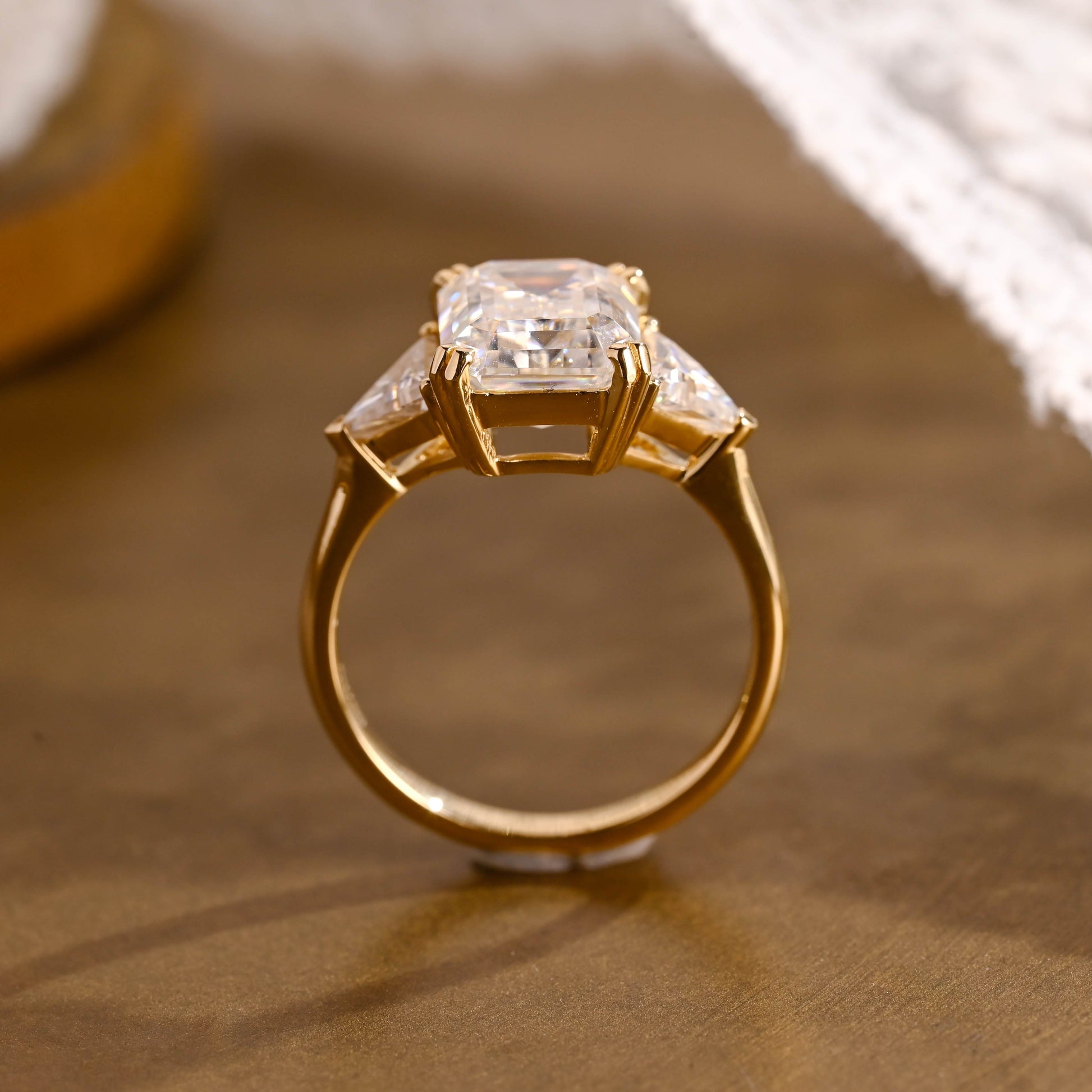 2 CT Round Three Stones Lab Grown Diamond Engagement Ring