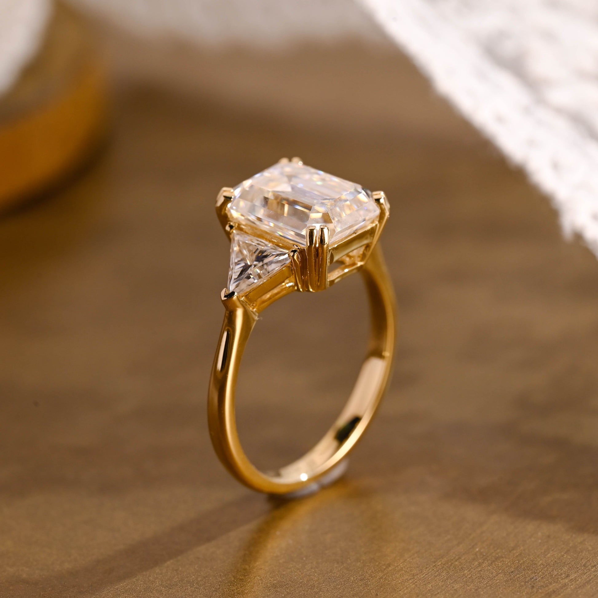2 CT Round Three Stones Lab Grown Diamond Engagement Ring