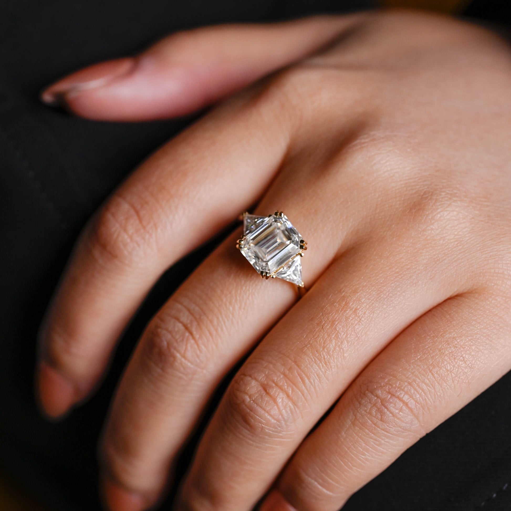 2 CT Round Three Stones Lab Grown Diamond Engagement Ring