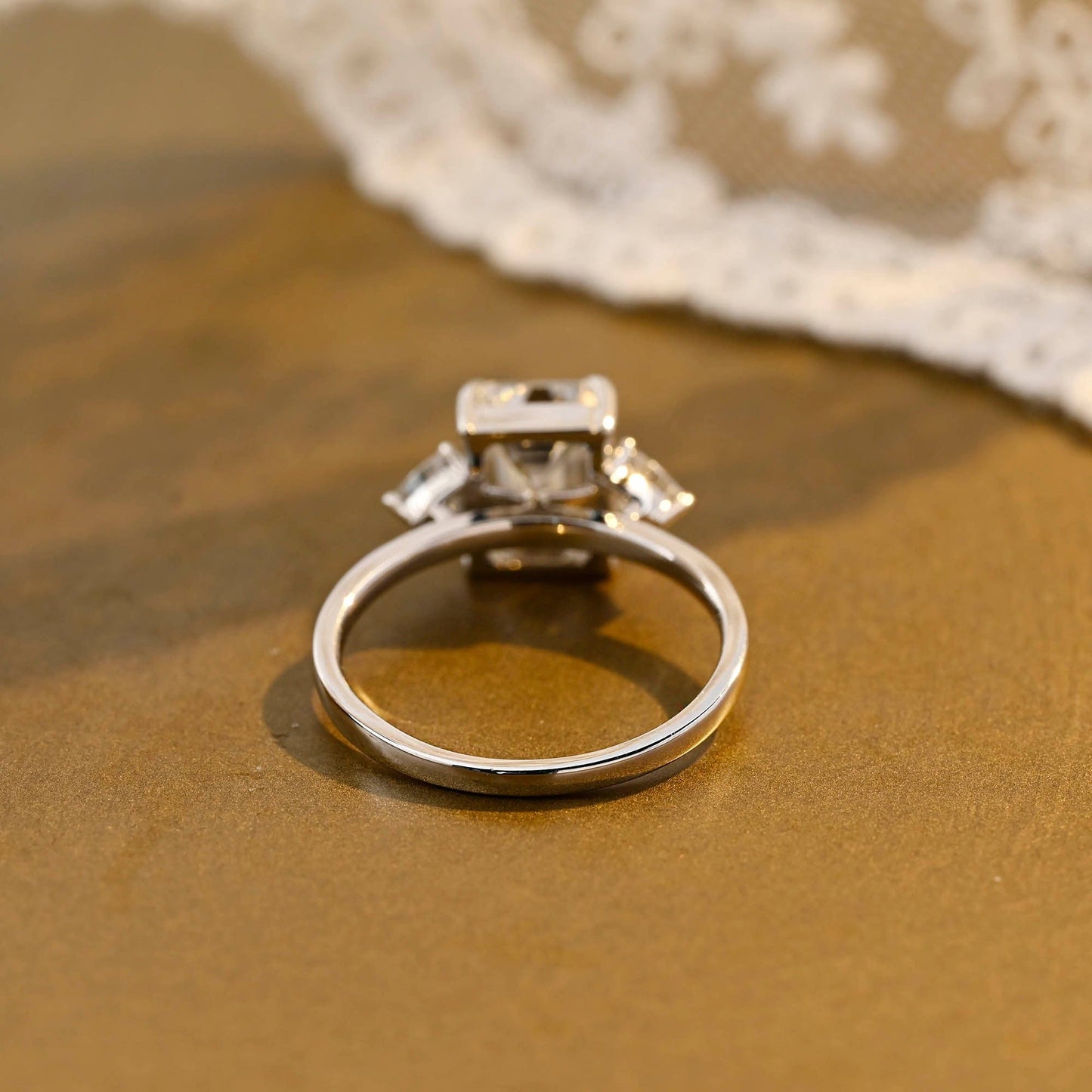 2 CT Round Three Stones Lab Grown Diamond Engagement Ring