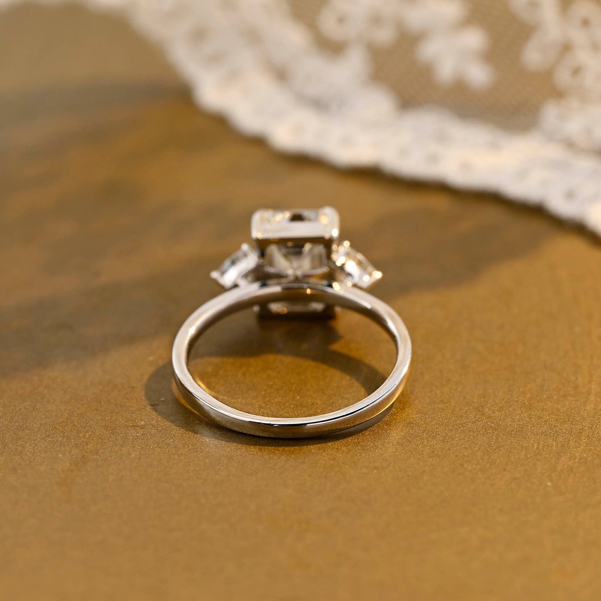2 CT Round Three Stones Lab Grown Diamond Engagement Ring