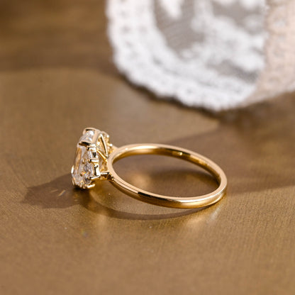 2 CT Round Three Stones Lab Grown Diamond Engagement Ring