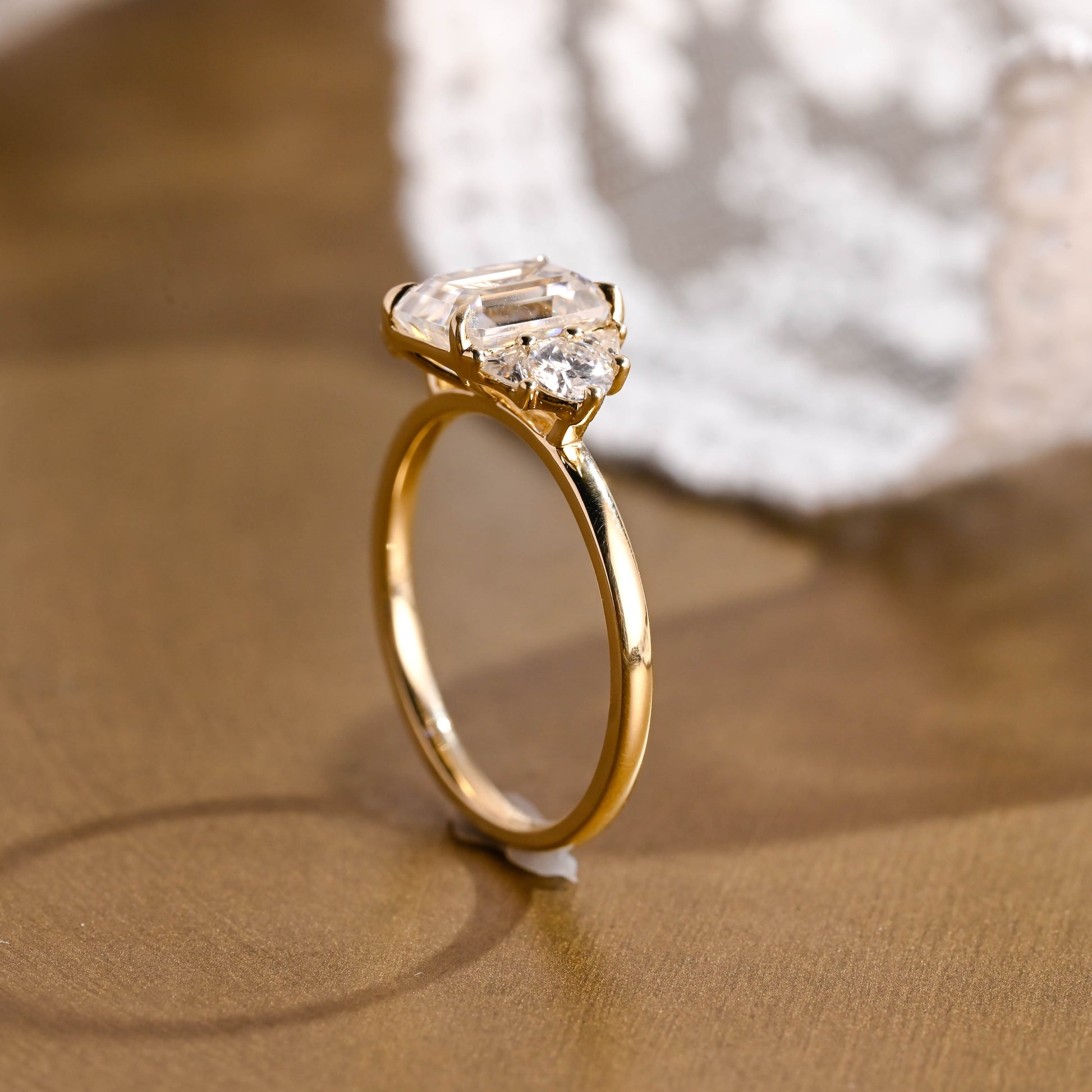 2 CT Round Three Stones Lab Grown Diamond Engagement Ring