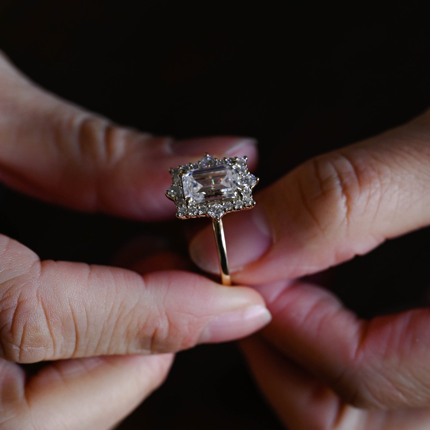 2 CT Round Three Stones Lab Grown Diamond Engagement Ring