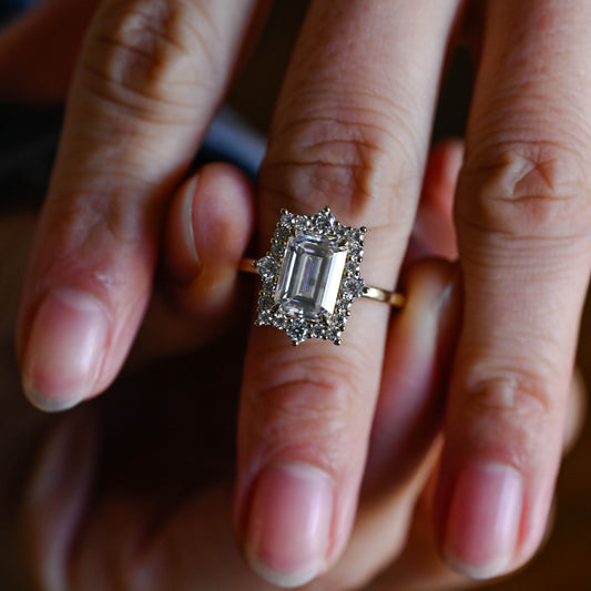 2 CT Round Three Stones Lab Grown Diamond Engagement Ring