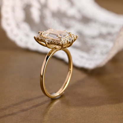 2 CT Round Three Stones Lab Grown Diamond Engagement Ring