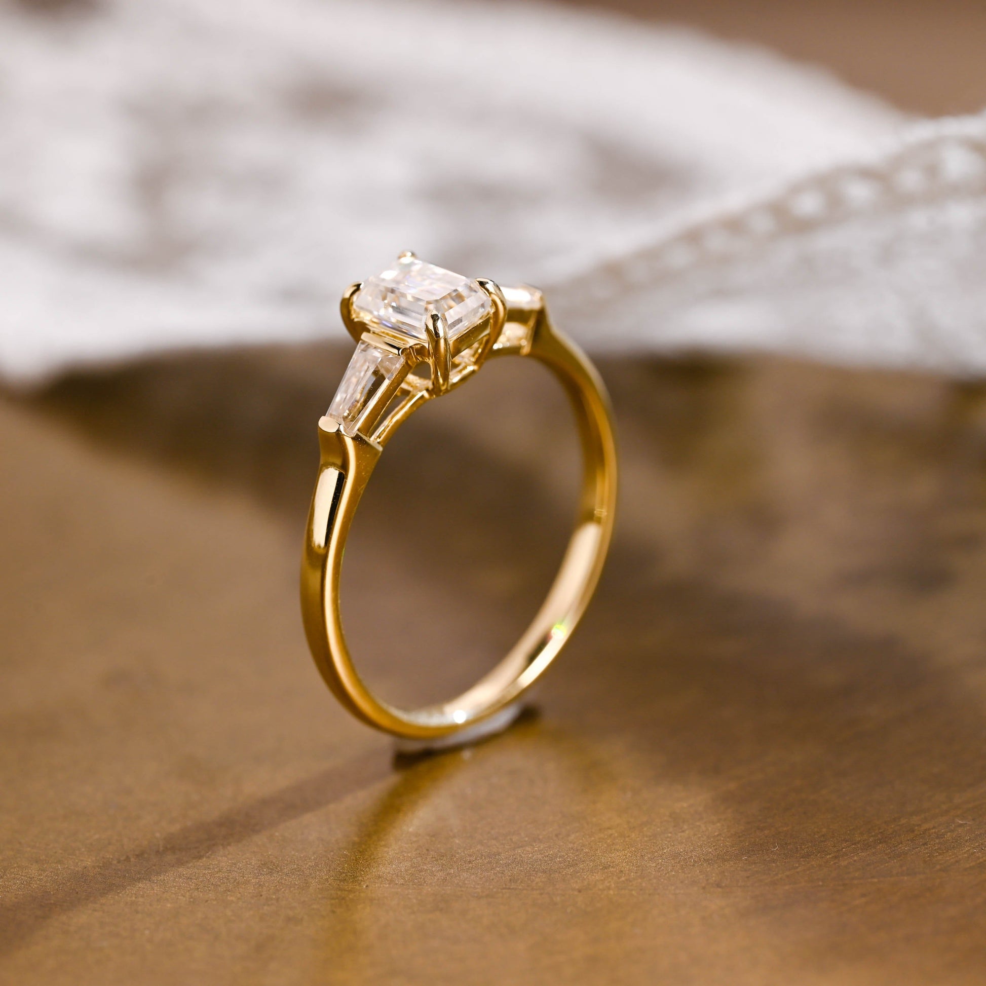 2 CT Round Three Stones Lab Grown Diamond Engagement Ring