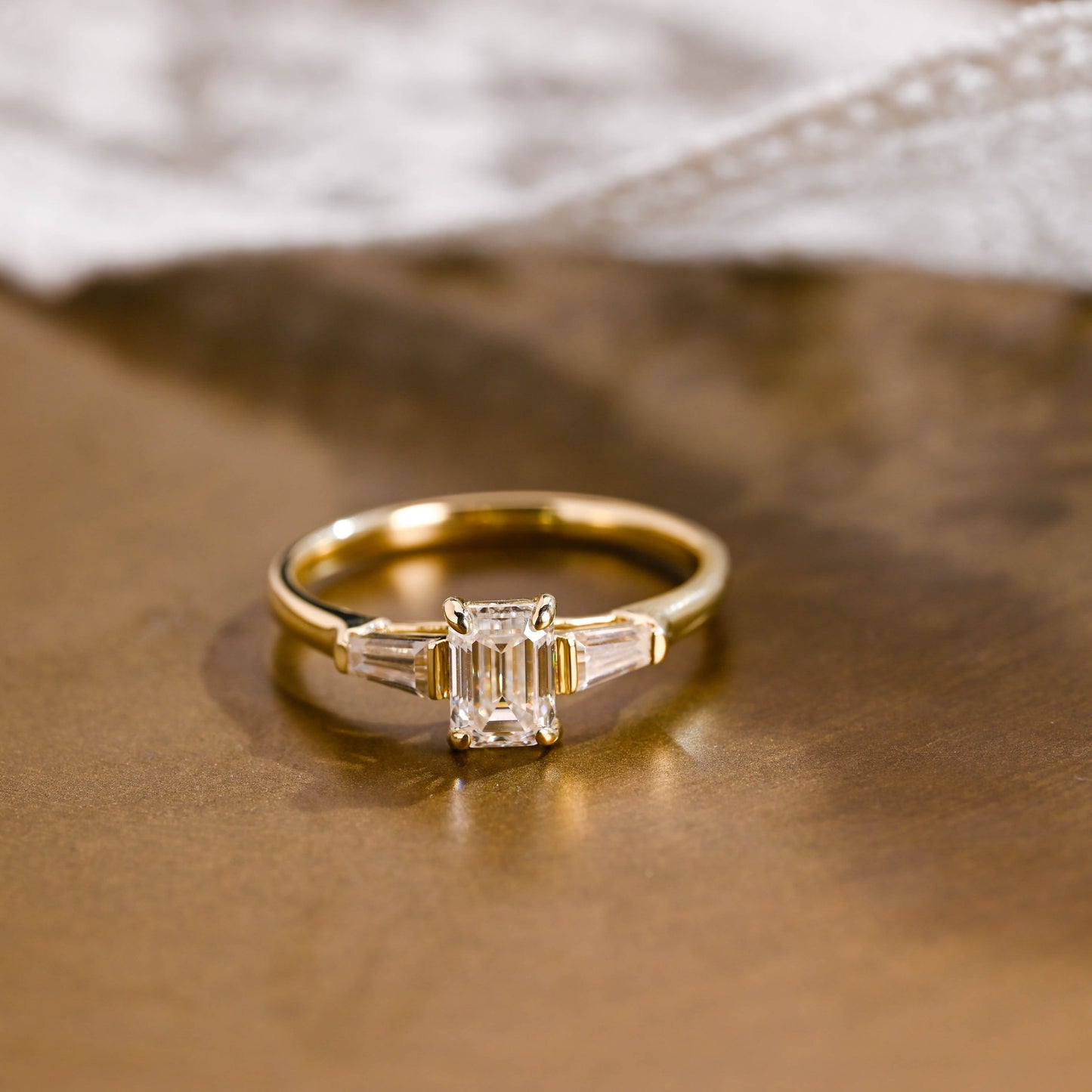 2 CT Round Three Stones Lab Grown Diamond Engagement Ring