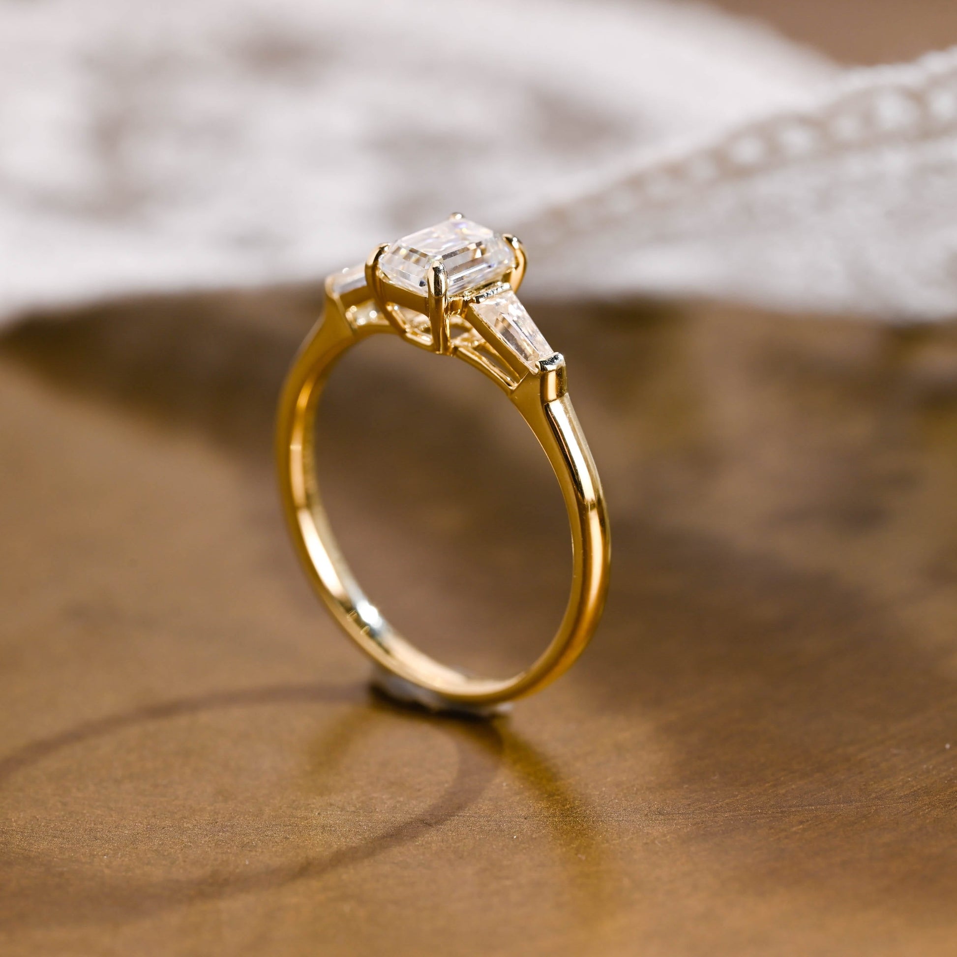 2 CT Round Three Stones Lab Grown Diamond Engagement Ring