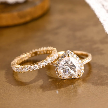3.0 CT Round Pave Lab Grown Diamond Bridal Set
